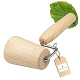 HOFMEISTER Teigroller für Backblech Ecken, gleichmäßiges Teig Ausrollen an der Kante, konischer Eckenroller, EU Naturprodukt aus heimischem Buchen-Holz, Teigroller Backzubehör, 17 x 5 x 5 cm, Konisch