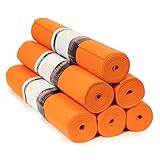 Sunshine Yoga Voyage Yogamatten – Großpackung – 183 x 61 x 5 mm – leicht zu reinigen – reißfest, dick – Studio Performance (Orange)
