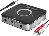 Aux Adapter Auto Stereoanlage, SONRU Bluetooth Empfänger Receiver 5.0, 3.5 mm RCA Kabel Dual AUX Ausgänge für Autoradio Home Stereoanlage