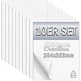 AtHaus® 10 Stück Acrylglas Profi Set 254x203 mm (1mm Dicke) ultra klares Transparente Acrylplatten für das Ersatzglas von Fotorahmen, basteln