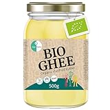 Go-Keto BIO Ghee 500g - geklärte Butter von grasgefütterten Kühen, BIO zertifiziert, Ayurveda, perfekt für die Keto Diät, ideal zum Backen und Braten, laktosefrei, glutenfrei, non GMO