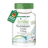 Fairvital | Teufelskralle Kapseln 510mg - 90 Kapseln - HOCHDOSIERT - VEGAN - Harpagophytum procumbens