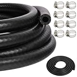 Benzinschlauch Kit, 1 Meter Ø 4mm Kraftstoffschlauch Ölschlauch Dieselschlauch mit 8 Stücke Schlauchschellen für Auto Traktor Motorrad Kleinmotor