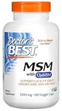 Doctor's Best - MSM mit OptiMSM | Unterstützt gesunde Gelenke und Haut - 1000mg - 180 Kapseln