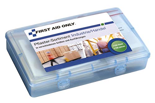 First Aid Only Pflaster-Sortiment, 100 Stück, Industrie/Handel, verschiedene Größen und Ausführungen, P-10023