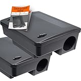 ORANGE DEAL 2X robuste Köderbox Ratten auch für Rattengift Extra Stark, Rattenfallen, Rattenabwehr, Rattenköder Box, Rattenfalle für Giftköder, Ratten Köderbox für Rattenköder, Rattenfalle Köder