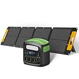 NECESPOW Tragbare Powerstation mit Faltbare Tragbare Solarpanel 100W, 483.84Wh Solargenerator mit 230V/700W AC Steckdosen, LiFePO4 Batterien, 100W Solarmodule für Camping, RV, Stromausfälle, Outdoor
