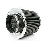 AUTOXBERT Universal KFZ Sport Luftfilter 3inches(64-76mm) Silber Konisch Cold Air Intake Tuning Auto Ansaugrohr Auto-Einlass Kaltluft-Ansaugfilter Auto-Luftfilter