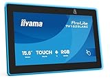iiyama Prolite TW1625LASC-B3PNR 34,4cm 15,6' IPS PCAP 10 Punkt Touchmonitor Audio-Out USB3.2/2.0 USB-C RJ45 PoE Android 14 WiFi Bluetooth NFC/RFID RGB SD-Slot Webcam AntiGlare Anti-Fingerprint 24/7