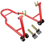 Motorrad-Ständer, 408 kg, vorne und hinten, Kombi-Ständer, Vorderrad, Gabelständer