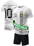 DE FANSHOP Deutschland Trikot Kinder Set für Junge Herren Fußball Trikot mit Shorts Personalisiert Fussball Shirt Geschenk für Nationalmannschaft Fans