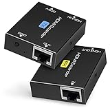 Ozvavzk HDMI Extender 200ft HDMI Ethernet RJ45 auf HDMI über Cat5e/Cat6 Kabel übertragung HDMI auf Netzwerk Transmitter Repeater unterstützt 1080p@60Hz 3D HDCP EDID POC (benötigt nur TX-Strom)
