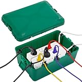 Youyijia Wetterfester Elektrokasten für den Außenbereich, 32 x 22 x 13 cm IP54, wetterfeste Steckdosenabdeckung für den Außenbereich Verlängerungskabelabdeckung Schutz (Grün)