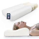 Kiseely Schlafkissen Memory Foam, ergonomisches Nackenstützkissen für Seiten und Rückenschläfer, Ergonomisches Kopfkissen mit abnehmbarem und waschbarem Bezug (T34573)