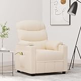 Fasba Massagesessel Creme Stoff, Fernsehsessel Relaxsessel für Leseecke Homeoffice Gästezimmer