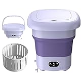ADERN Mini-Waschmaschine - 9L Mini-Waschmaschine - Zusammenklappbare, leichte Reise-Wäschewanne mit Dehydrierungsfunktion, tragbare Wäschewaschmaschine für Wohnmobile