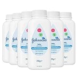 Johnson's Baby Powder Talkum Soft Skin Care Protect Flaschen, 6er Pack (6 x 200 g)
