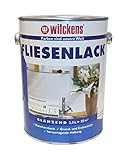 Wilckens 2,5 L. Fliesenlack Weiß Glänzend, Speziallack Wandfliesen, Küche, Bad