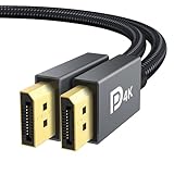 iVANKY DisplayPort Kabel 2M 144Hz, [VESA-Zertifiziert] DP Kabel 4K@60Hz, 2K@144Hz, 2K@165Hz,1080@240Hz, Display port Kabel mit FreeSync und G-Sync, Geeignet für 144Hz-Gaming-Monitor, PC, Grafikkarte