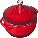 Cocotte Ovaler Schmortopf aus emailliertem Gusseisen mit Deckel – zwei Griffe – ofenfest bis 500 °F oder auf dem Herd – Kochen, Backen FüR Herdarten