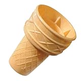 Bazko Kanadischer Waffelbecher Mittelgroß | halbsüße Eiswaffeln 7,8 cm / 5,6 cm | 450 Stück | knusprige Eiswaffel für Softeis, Gelato, Sorbet | vegan