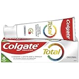 Colgate Zahnpasta Total Original 75ml – Zahnreinigung für einen gesunden Mund und 12 Stunden proaktiven Zahnschutz* – reinigt Zähne, Zahnfleisch, Wangen und Zunge