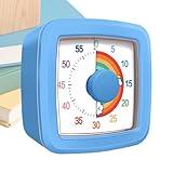 Visual Timer für Klassenzimmer, 60 -minütiger Countdown -Timer Kinder | Silent Mechanical Time Management -Gerät mit farbenfrohen Scheiben und magnetischem Rücken, Keine Batterien das Studium des