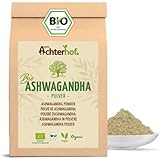 Ashwagandha Pulver BIO 1000g | fein gemahlene Ashwagandhawurzel | in Bio-Qualität | 100% naturrein | ideal zur Zugabe in Smoothies, Säfte, Goldene Milch, Moon Milk & Co | vom Achterhof