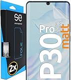 2x se® 3D SCHUTZFOLIE Entspiegelt für Huawei P30 Pro,Anti-Staub, 100% Fingerabdruck & FaceID kompatibel, einfache blasenfreie Installation, Ultra-Klar, Stoß-Kratzfest, aus Deutschland