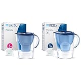 BRITA Wasserfilter-Kanne Marella blau 2 & Wasserfilter-Kanne Marella XL blau 3