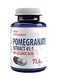 Hepatica Granatapfel Extrakt (Pomegranate) 22.500mg Äquivalent | 45:1 Extrakt (500mg) | 120 Vegane Kapseln | 45% Ellagsäure | Hochdosiertes Antioxidans | Laborgeprüft | GMP-zertifiziertes