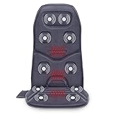 COMFIER Massagesitzauflage mit Wärme - 10 Vibrationsmotoren, Rückenmassagegerät für Stühle, Massageauflage für Rücken, Geschenke für Männer/Frauen/Mama/Papa