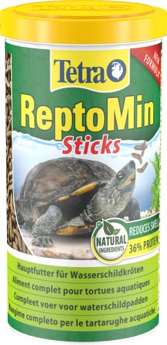 Tetra ReptoMin Schildkröten-Futter, schwimmfähige Futtersticks für Wasserschildkröten, 1 L Dose