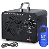 Ozongenerator 60.000 mg/h Ozongerät bis zu 400 ㎡, Ozon Luftreiniger mit 120 Min Timer, Geruchskiller Geruchsneutralisierer für Auto, Rauch, Wohnung, Küche, Haustiergerüche (Schwarz)