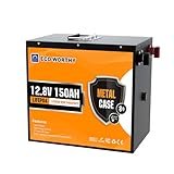 ECO-WORTHY Lithium Batterie 12V 150Ah mit Low Temperature Schutz,1920Wh LiFePO4 12V 150Ah Bluetooth,LiFePO4 Batterie für Wohnmobil