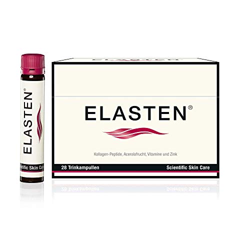 ELASTEN - Das Original - Trink-Kollagen für schöne Haut von innen, gegen Falten und schlaffe Haut - Die Nr. 1 aus der Apotheke - 28 Trink-Ampullen à 25ml