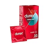 Durex Feeling Fit – 10 ultradünne und geschmierte Kondome – schmale Größe