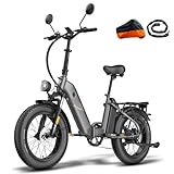 Fafrees FF20 Polar E-Bike Klapprad 20 Zoll, Upgrade ebike Herren 24Ah/26.8Ah Akku, Elektrofahrrad Fatbike Damen Reichweite 150km/170km, E-Fahrrad Lagergewicht 150KG (26.8 Ah Batterie, Schwarz)
