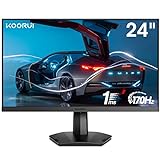 KOORUI Gaming Monitor, 24.5 Zoll PC Monitor Full HD Rahmenlos Bildschirm , HDMI 144Hz, DisplayPort 170Hz, (1ms, VA, Eye-Care, 1920 x 1080, FreeSync & G-Sync kompatibel, VESA 75x75)