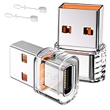 YesimolaUSB C auf USB Adapter 4 Stück,3.1A Schnellladung Mit 2 umhängebändern,USBC Buchse zu USB A Stecker Ladegerät Netzteil für iPad 10 2024 Mini 7 Air 6,Apple Watch 8 9,Samsung Galaxy S25 A55 Ultra
