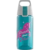 SIGG VIVA ONE Unicorn Kinder Trinkflasche (0.5 L), schadstofffreie Kinderflasche mit auslaufsicherem Deckel, einhändig bedienbare Trinkflasche für Kinder