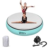 FBSPORT Airspot, 20CM Höhe Airtrack Matte, Durchmesser 140CM Aufblasbare Tumbling Matte, Trainingsmatte mit Pumpe, Aufblasbare Gymnastikmatte, Turnmatte