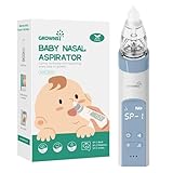Nasensauger Baby | Nasensauger Baby Elektrisch| Nasensauger Baby Staubsauger Wiederaufladbar, Mit 3 SaugstäRken Musik & Licht Funktion Und 3 GrößEn Silikon Tipps (Blau)