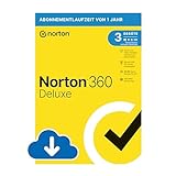 Norton 360 Deluxe 2024 | 3 Geräte | Antivirus | Secure VPN | Passwort-Manager | 1-Jahres-Abonnement | PC/Mac/Android/iOS | Aktivierungscode per Email