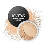 KYDA Mineral Powder Foundation, SPF 35, Leichte, lose Puder-Foundation Puder, Hautverbessernder Mineral-Foundation-Puder, aufbaubare Deckkraft, 0.28 oz, Fair Light