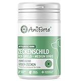 AniForte Zeckenschild für Hunde (Gewicht 10-35 kg) 60 Kapseln – Zeckenschutz Hund, unterstützt den Schutz gegen Zecken, natürlich & effektiv für Junior, Adult & Senior geeignet
