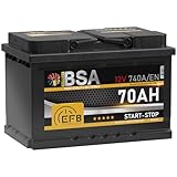 BSA EFB Batterie 70Ah 12V Start Stop Batterie Autobatterie Starterbatterie