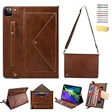 UUcovers Crossbody Handtasche Hülle für iPad Air 13 Zoll (M3 2025/M2 2024) & iPad Pro 12,9 Zoll Hülle 6. / 5. / 4. / 3. Generation mit Stifthalter [Schulter-/Handschlaufe] Tragetasche mit Ständer