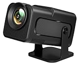 LQWELL HY320 Mirror Mini Beamer, Native 1080P, 4K Unterstützung, mit HDMI-, USB- und 3,5mm-Anschlüssen, kabelgebundene Bildschirmspiegelung, tragbarer Heim- und Outdoor-Projektor