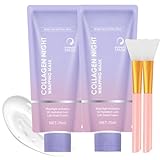 Shinyface - Kollagen Maske für strahlendeHaut, Collagen Night Wrapping Mask, Peel off Kollagen Maske für das Gesicht, Tiefe Hydratation, Reduziert Falten & Verbessert die Hautelastizität (2)
